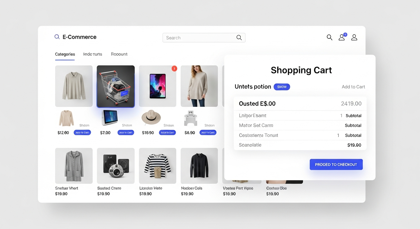 Modern ecommerce store interface mockup